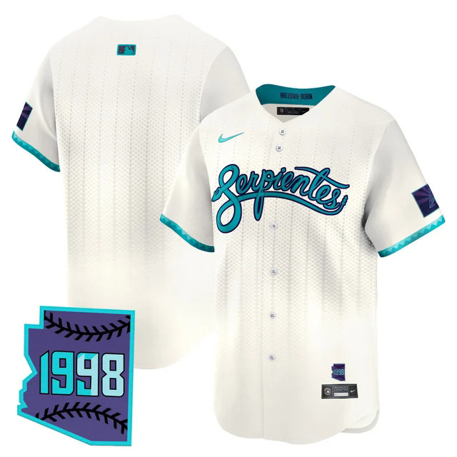 Men's Arizona Diamondbacks 2025 City Connect Vapor Premier Limited Jersey V2 WHITE BLANK.webp