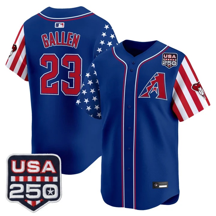 Men's Arizona Diamondbacks America 250 Edition Vapor Premier Limited Jersey ROYAL #23 ZAC GALLEN