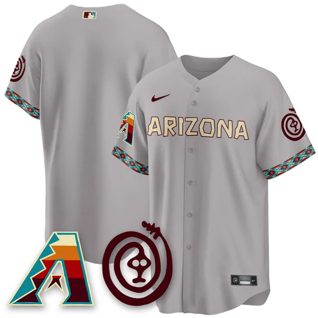 Men's Arizona Diamondbacks City Connect Concept Jersey V2 GREY BLANK.webp