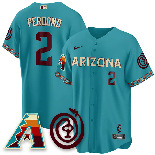 Men's Arizona Diamondbacks City Connect Concept Jersey V2 TEAL #2 GERALDO PERDOMO.webp