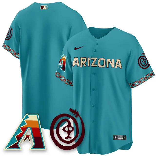 Men's Arizona Diamondbacks City Connect Concept Jersey V2 TEAL  BLANK.webp