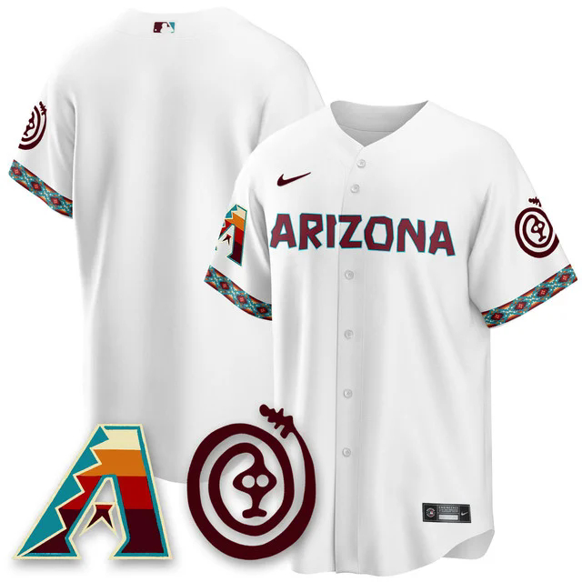 Men's Arizona Diamondbacks City Connect Concept Jersey V2 WHITE BLANK.webp