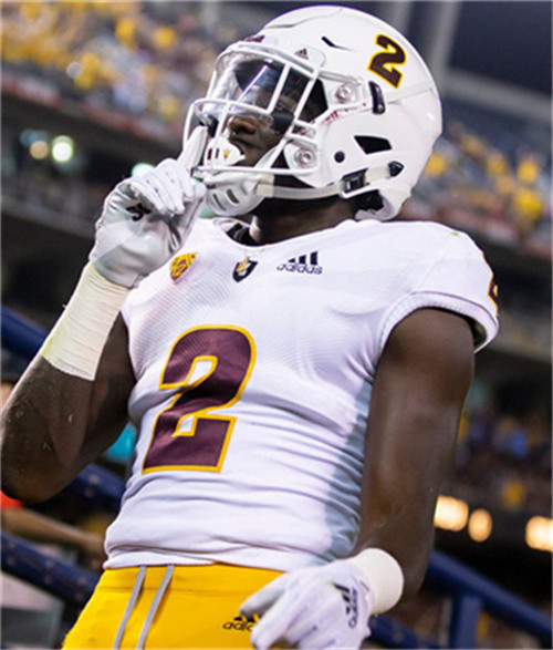 Men's Arizona State Sun Devils #2 Brandon Aiyuk adidas 2020 White Maroon College Football Jersey