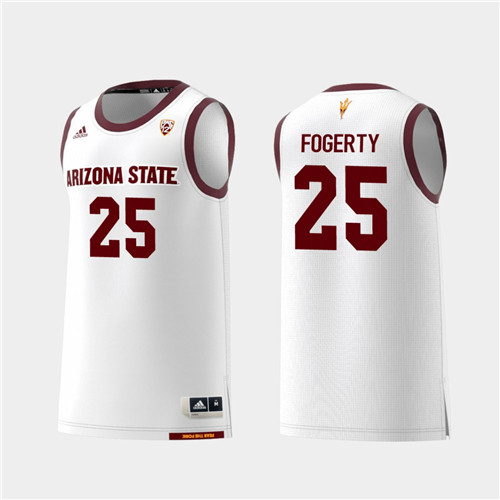 Men's Arizona State Sun Devils #25 Grant Fogerty Adidas 2018 White Alumni College Basketball Jersey