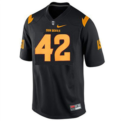 Men's Arizona State Sun Devils #42 Pat Tillman Black Football Jersey