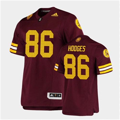 Men's Arizona State Sun Devils #86 Curtis Hodges Adidas Maroon Retro 1975 Throwback Football Jersey