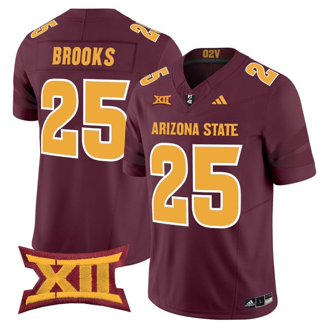 Men's Arizona State Sun Devils 2025 Vapor Limited Jersey MAROON#25 DECARLOS BROOKS