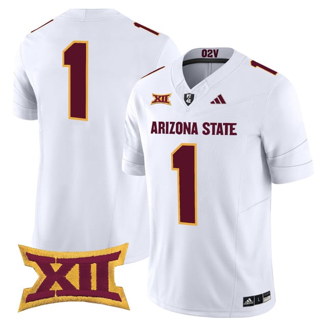 Men's Arizona State Sun Devils 2025 Vapor Limited Jersey WHITE#1 BLANK