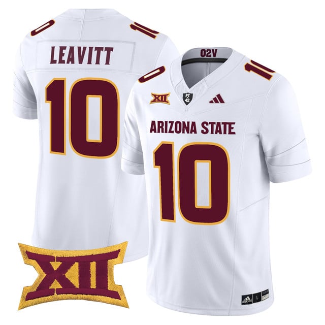 Men's Arizona State Sun Devils 2025 Vapor Limited Jersey WHITE#10 SAM LEAVITT