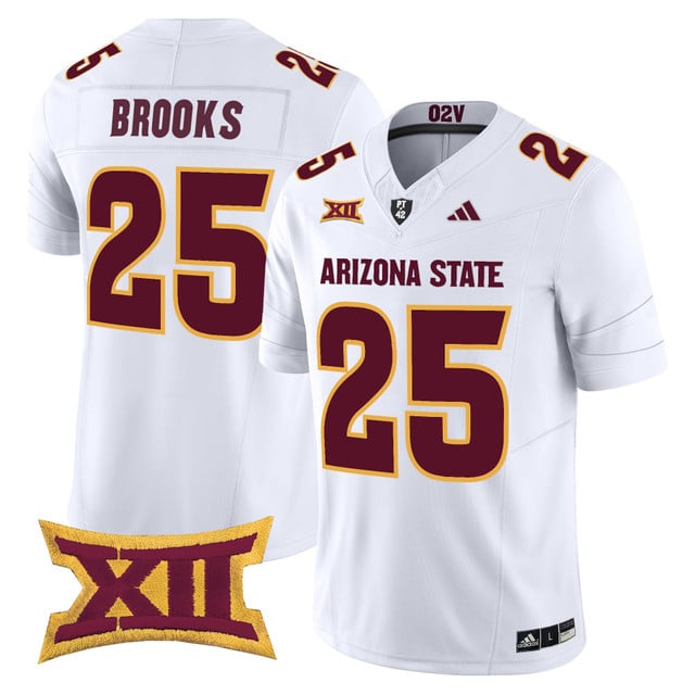 Men's Arizona State Sun Devils 2025 Vapor Limited Jersey WHITE#25 DECARLOS BROOKS