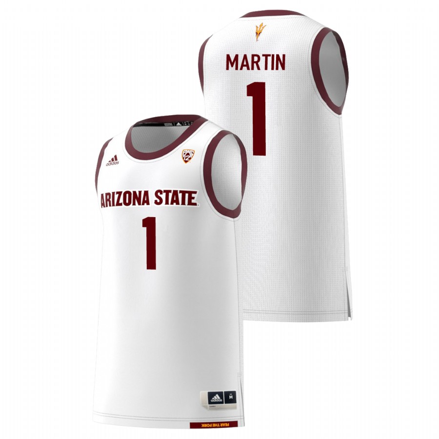 Men's Arizona State Sun Devils White Remy Martin College Basketball Jersey