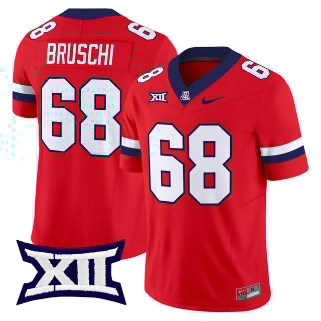 Men's Arizona Wildcats 2025 Vapor Limited Jersey #68 Tedy Bruschi