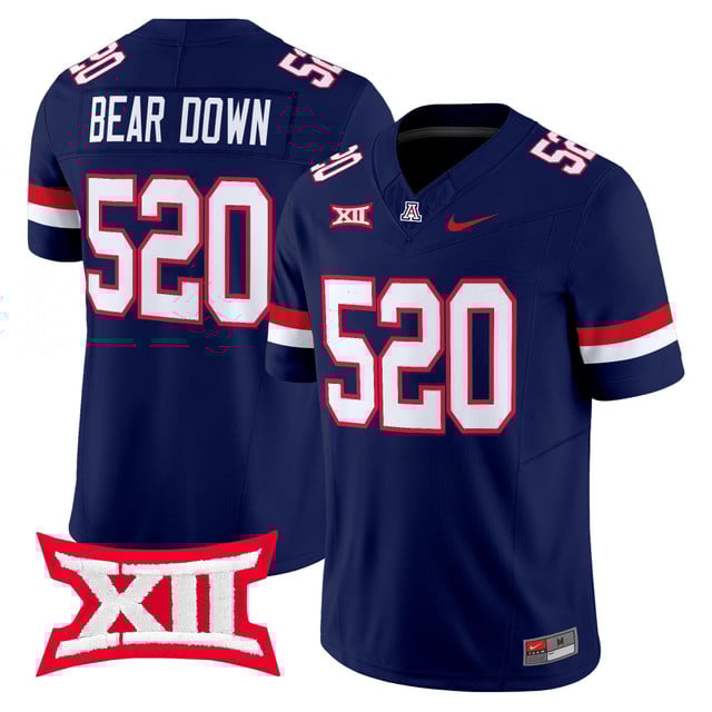 Men's Arizona Wildcats 2025 Vapor Limited Jersey navy #520 Bear Down