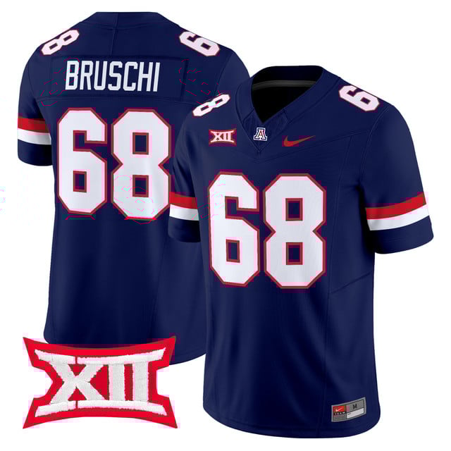 Men's Arizona Wildcats 2025 Vapor Limited Jersey navy #68 Tedy Bruschi