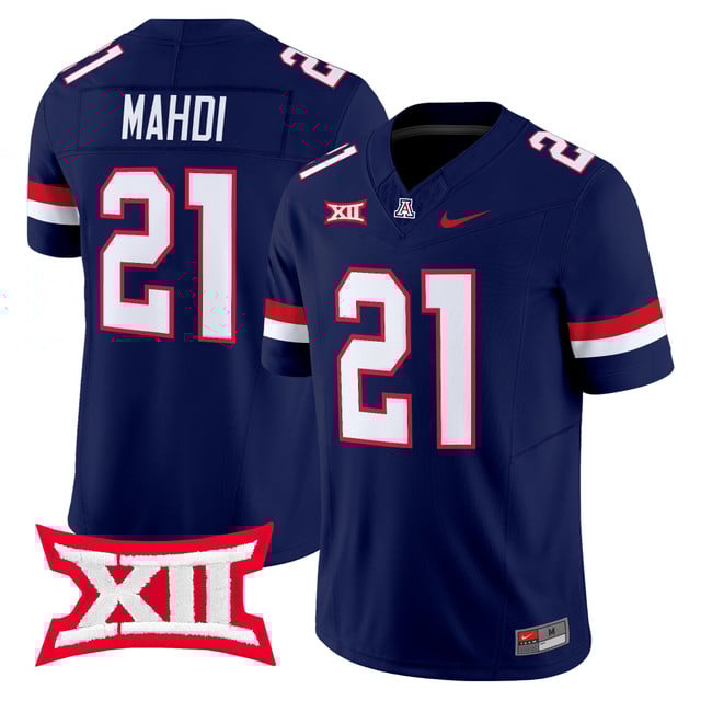 Men's Arizona Wildcats 2025 Vapor Limited Jersey navy#21 Ismail Mahdi