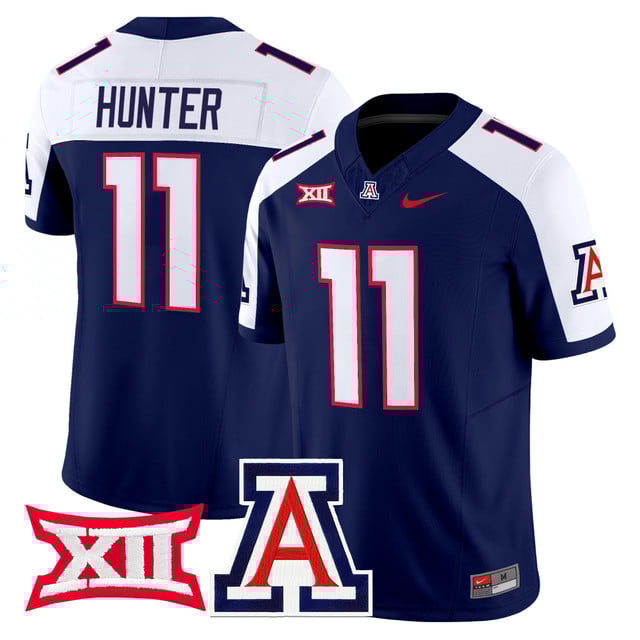 Men's Arizona Wildcats 2025 Vapor Limited Jersey navy white #11 Chris Hunter