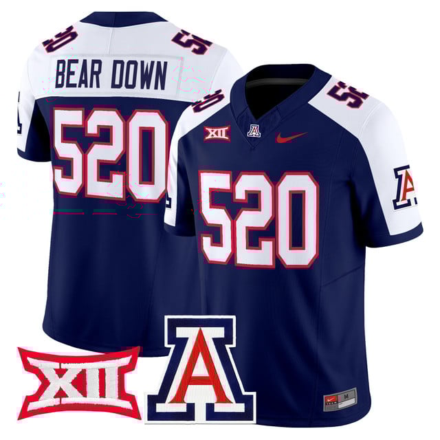 Men's Arizona Wildcats 2025 Vapor Limited Jersey navy white #520 Bear Down