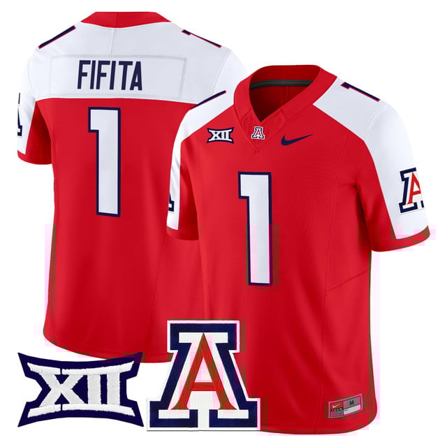 Men's Arizona Wildcats 2025 Vapor Limited Jersey red white #1 Noah Fifita