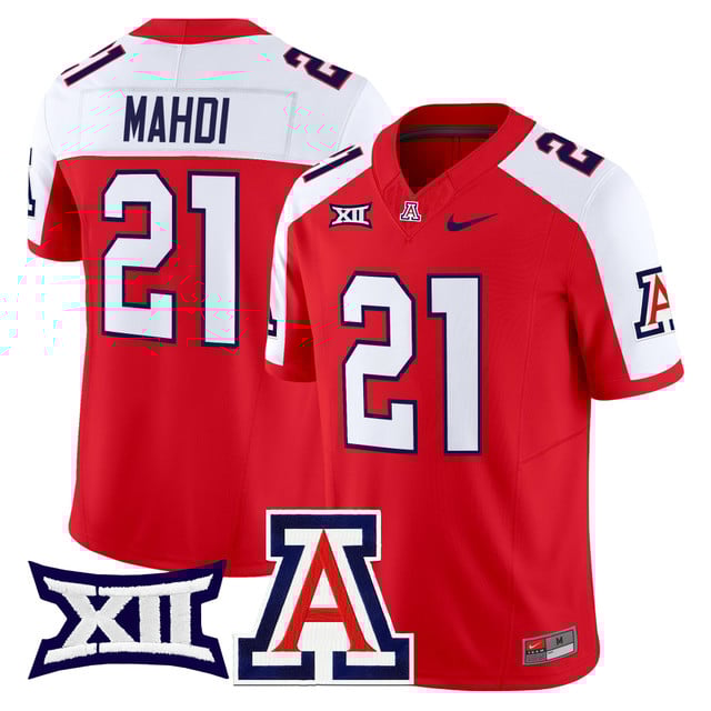 Men's Arizona Wildcats 2025 Vapor Limited Jersey red white #21 Ismail Mahdi