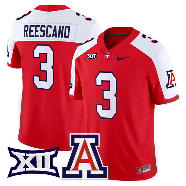 Men's Arizona Wildcats 2025 Vapor Limited Jersey red white #3 Kedrick Reescano