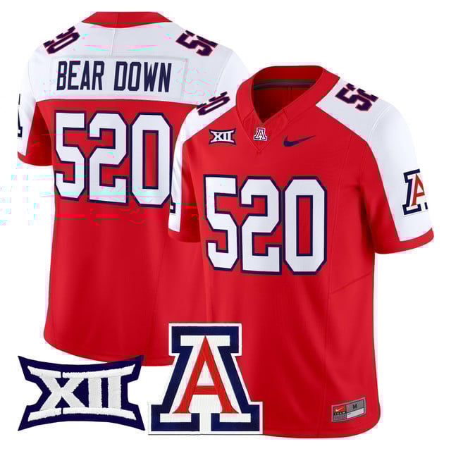 Men's Arizona Wildcats 2025 Vapor Limited Jersey red white #520 Bear Down