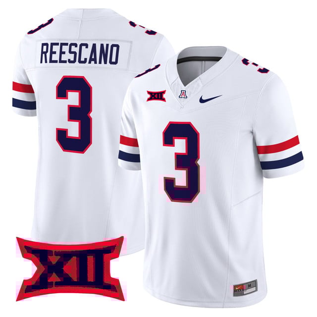 Men's Arizona Wildcats 2025 Vapor Limited Jersey white #3 Kedrick Reescano