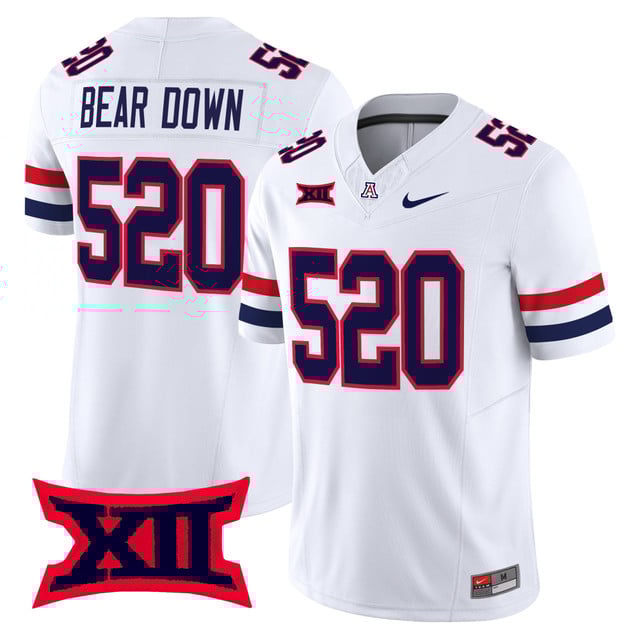Men's Arizona Wildcats 2025 Vapor Limited Jersey white #520 Bear Down