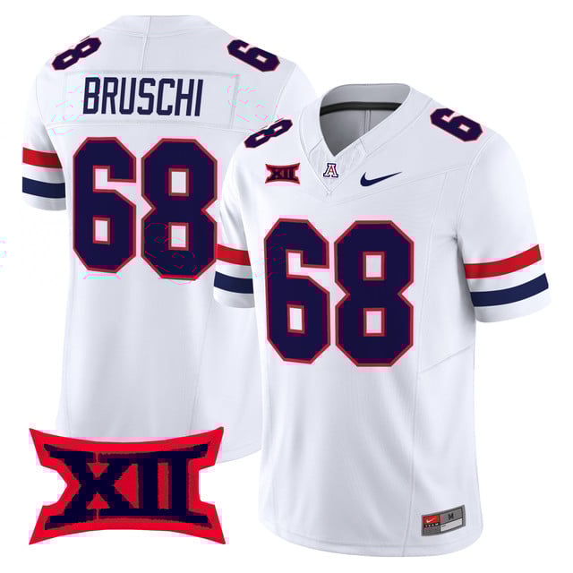 Men's Arizona Wildcats 2025 Vapor Limited Jersey white #68 Tedy Bruschi