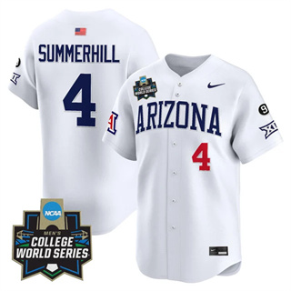 Men's Arizona Wildcats 2025 World Series Vapor Premier Limited Jersey - All Stitched Brendan Summerhill   4