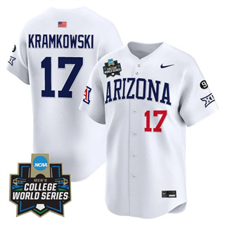 Men's Arizona Wildcats 2025 World Series Vapor Premier Limited Jersey - All Stitched Owen Kramkowski     17