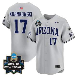Men's Arizona Wildcats 2025 World Series Vapor Premier Limited Jersey - All Stitched Owen Kramkowski   17