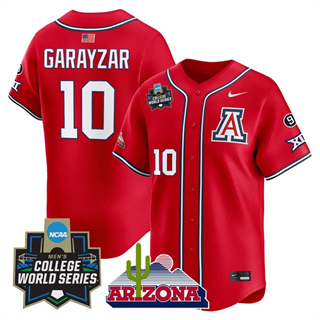 Men's Arizona Wildcats 2025 World Series Vapor Premier Limited Jersey - All Stitched Raul Garayzar    10