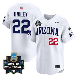 Men's Arizona Wildcats 2025 World Series Vapor Premier Limited Jersey - All Stitched Smith Bailey  22