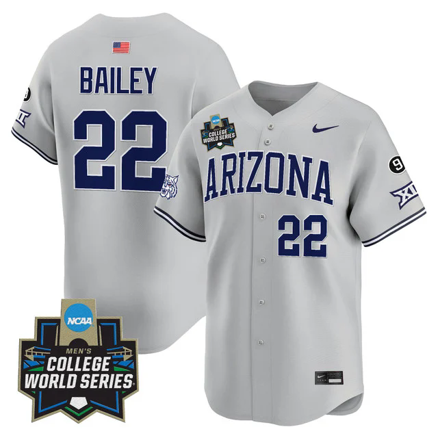 Men's Arizona Wildcats 2025 World Series Vapor Premier Limited Jersey #22 smith bailey.webp
