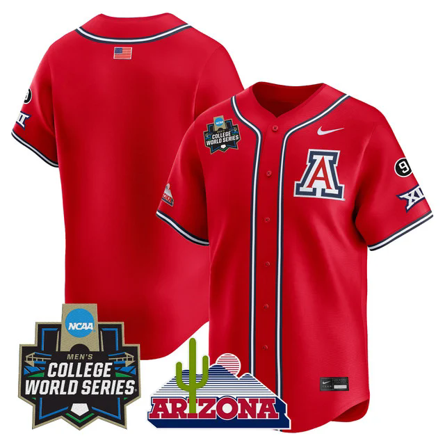 Men's Arizona Wildcats 2025 World Series Vapor Premier Limited Jersey red blank.webp