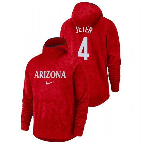 Men's Arizona Wildcats Chase Jeter Red Basketball Spotlight Team Logo Pullover Hoodie