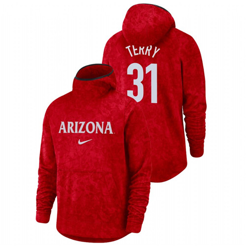 Men's Arizona Wildcats Jason Terry Red Basketball Spotlight Team Logo Pullover Hoodie