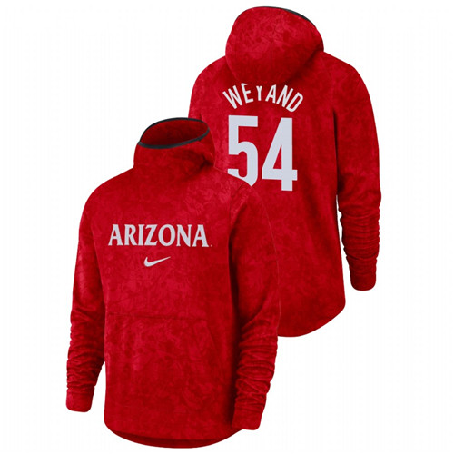 Men's Arizona Wildcats Matt Weyand Red Basketball Spotlight Team Logo Pullover Hoodie