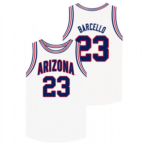 Men's Arizona Wildcats White Alex Barcello Jersey