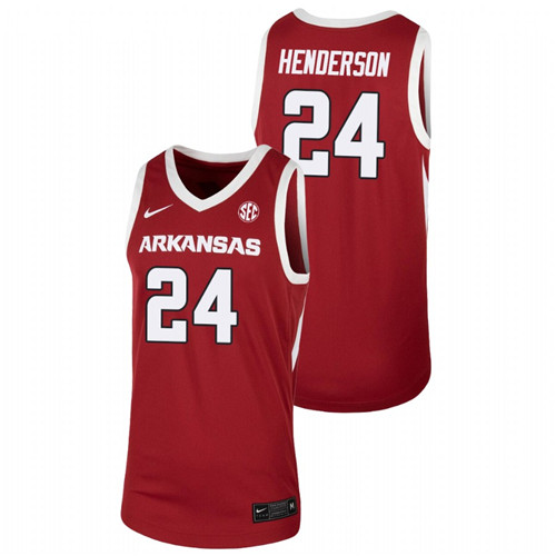 Men's Arkansas Razorbacks Ethan Henderson 2021 Team Jersey Cardinal