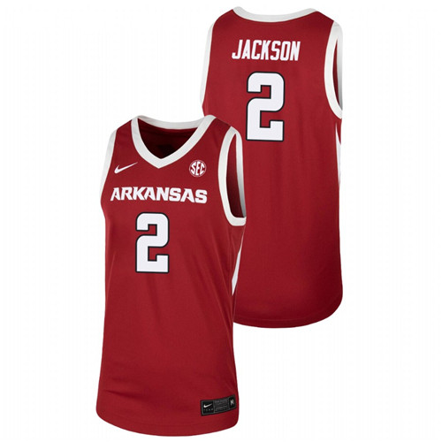 Men's Arkansas Razorbacks Vance Jackson 2021 Team Jersey Cardinal
