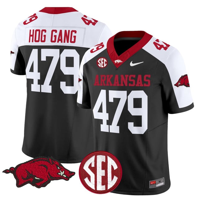 Men's Arkansas Razorbacks Vapor Limited Jersey #479 Hog Gang