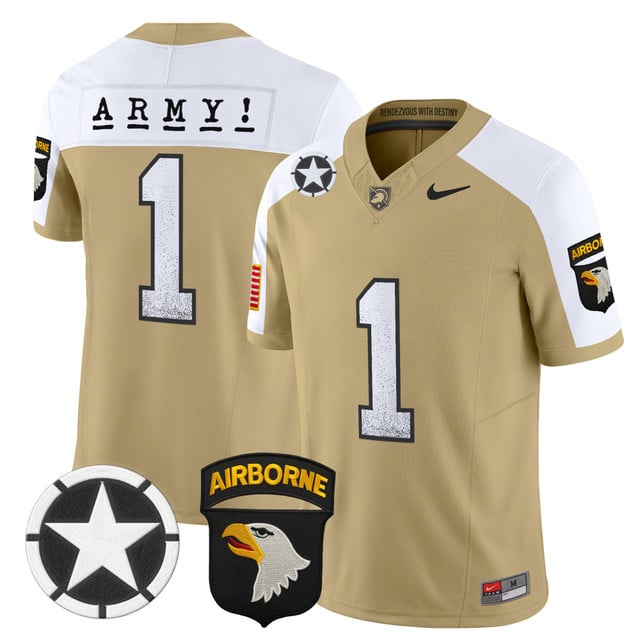 Men's Army Black Knights 2025 Screaming Eagles Vapor Limited Jersey alternate #1