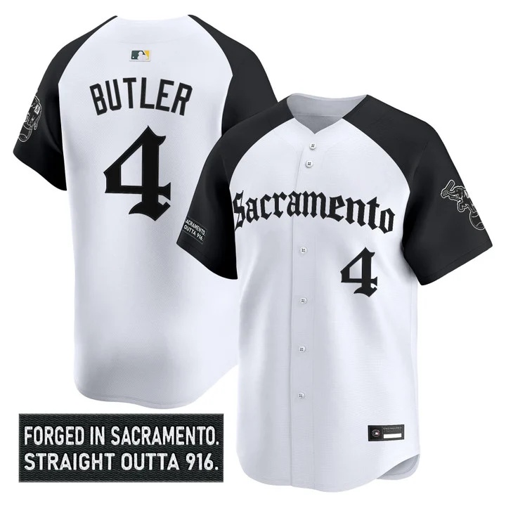 Men's Athletics 'Sacramento Gothic Edition' Vapor Premier Limited Jersey alternate #4 Lawrence Butler