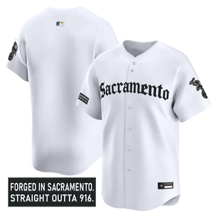 Men's Athletics 'Sacramento Gothic Edition' Vapor Premier Limited Jersey white blank