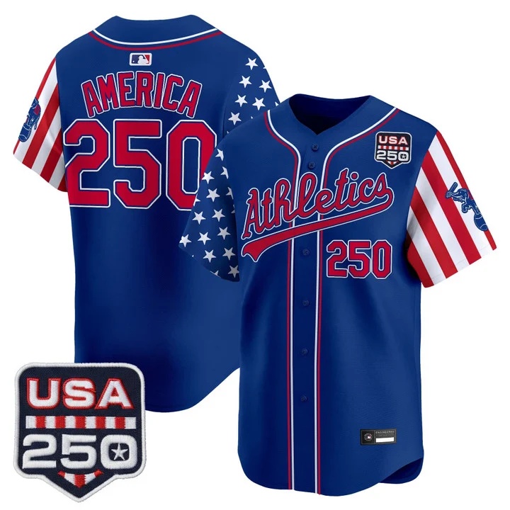 Men's Athletics America 250 Edition Vapor Premier Limited Jersey ROYAL #250 AMERICA