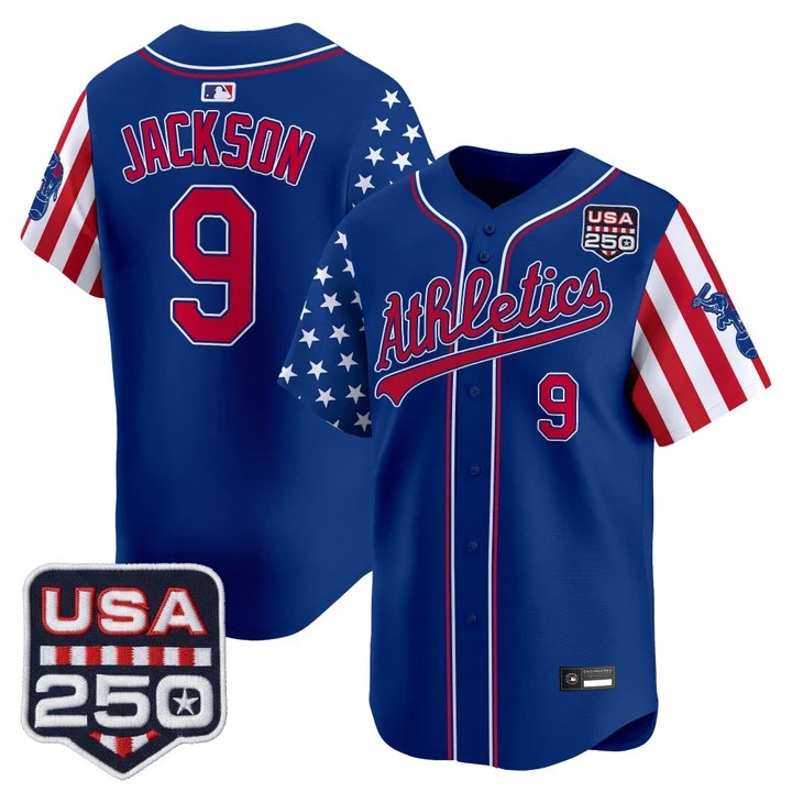 Men's Athletics America 250 Edition Vapor Premier Limited Jersey ROYAL #9 REDDIE JACKSON