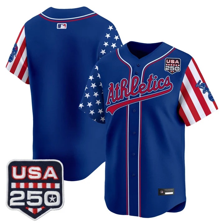 Men's Athletics America 250 Edition Vapor Premier Limited Jersey ROYAL BLANK