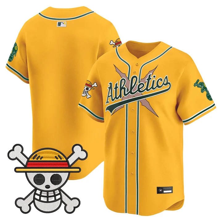 Men's Athletics x One Piece Vapor Premier Limited Jersey GOLD BLANK
