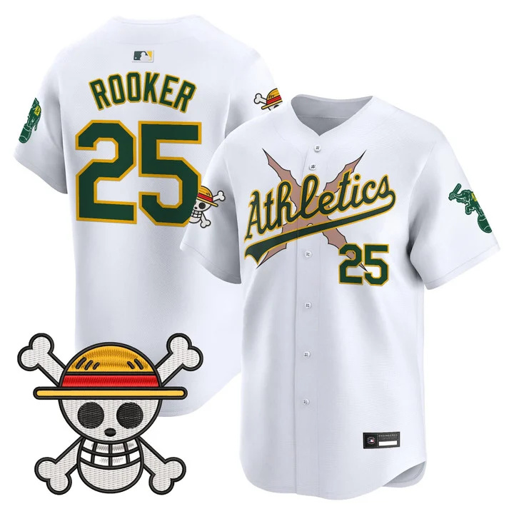 Men's Athletics x One Piece Vapor Premier Limited Jersey WHITE#25 BRENT ROOKER